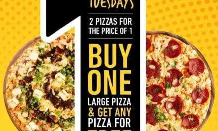 Tuesday offer! Order a pizza and get a pizza free this Double Tuesday