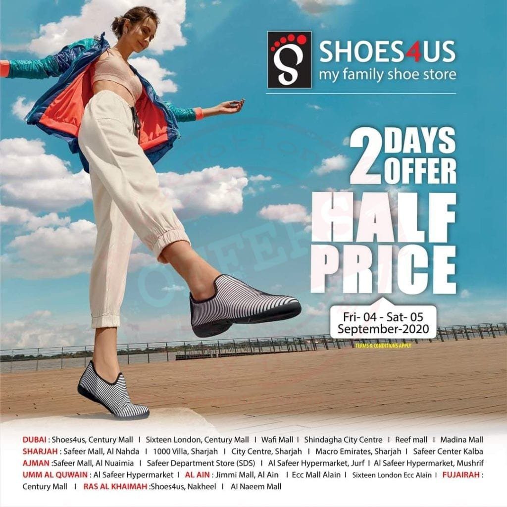 FB IMG 1599214340687 Your favorite Footwear at Half Price only for 2 days.