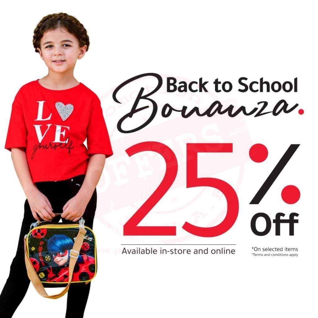 Back to School OFFER! 25% OFF on back to school items. REDTAG