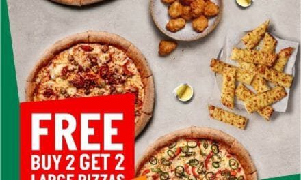 Thursday, best deal! Buy 2 large pizzas and get 2 absolutely FREE! Papa John’s Pizza