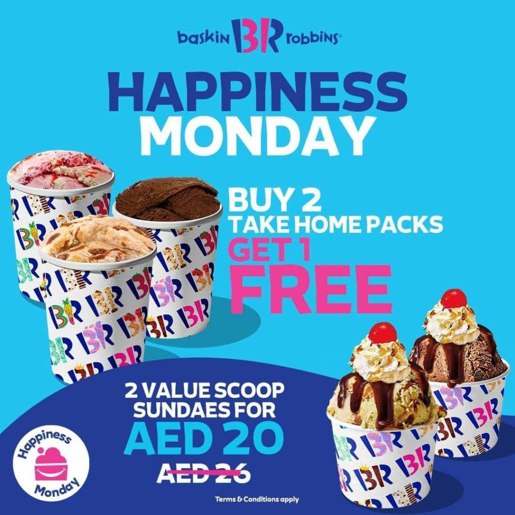 fb img 16036205872408954024499913148087 Enjoy a FREE Take Home Pack for only 20 AED. Baskin Robbins