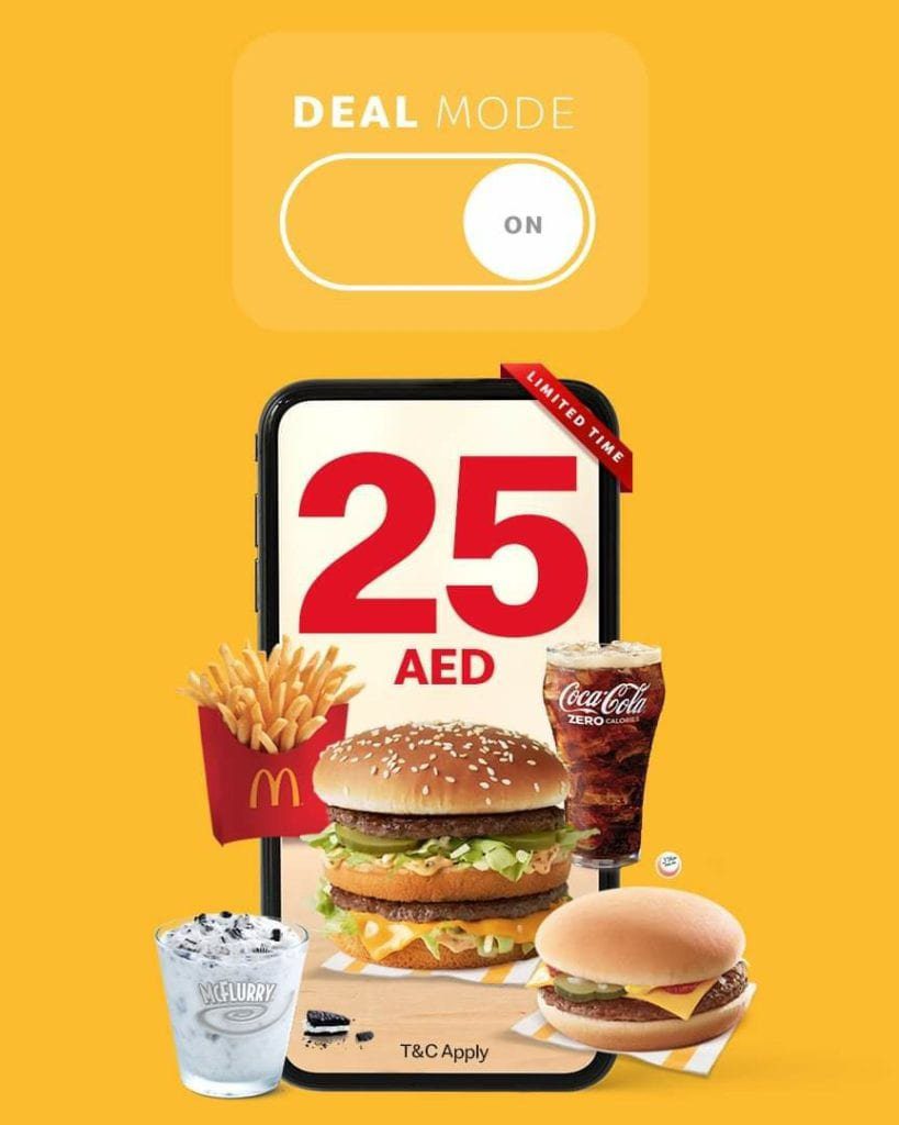 fb img 16059657373896304564798949760726 Deal mode on! The new 25 AED meal that comes with all your favorite products. McDonald
