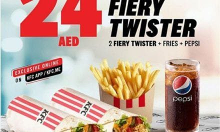 Get 2 fiery twisters, fries & Pepsi for 24 AED only at KFC