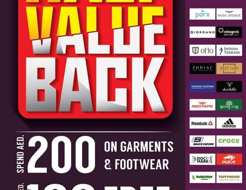 Get Half Value Back on readymades, garments and footwear at Safari hypermarket.