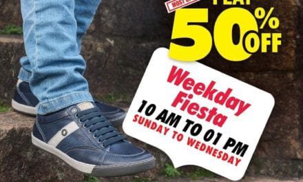 ‘FLAT 50% OFF’ deal!<br>At Shoes4Us stores.
