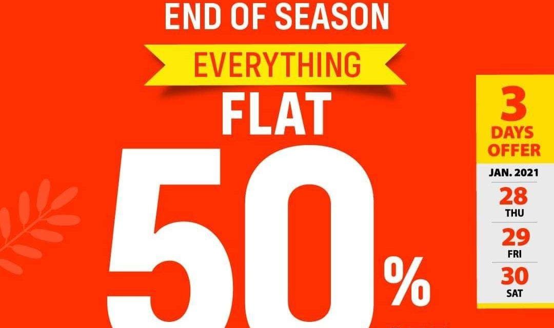 Eternity Style End of Season Sale! Flat 50% off!