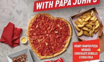 Say I Love You with  heart-shaped pizza.<br>Order now at Papa John’s Pizza.