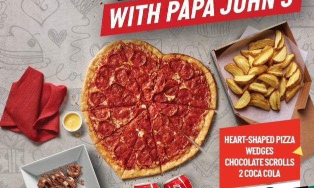 Say I Love You with  heart-shaped pizza.<br>Order now at Papa John’s Pizza.