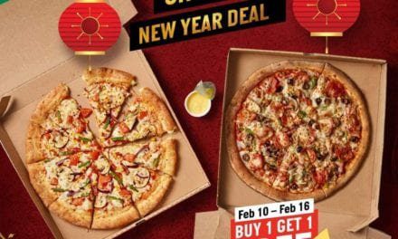 Papa John’s deal. Buy one pizza and you will get the second one for FREE. Chinese New Year