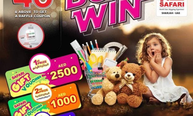 Purchase & win Safari Shopping Voucher!! Spend on stationery or toys & get raffle coupon.