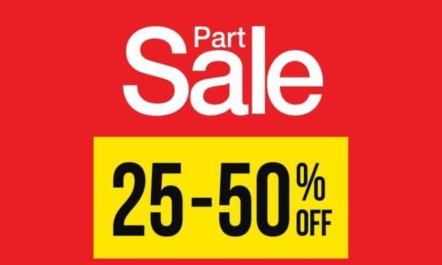 Part Sale 25-50% off at Fine Fair.