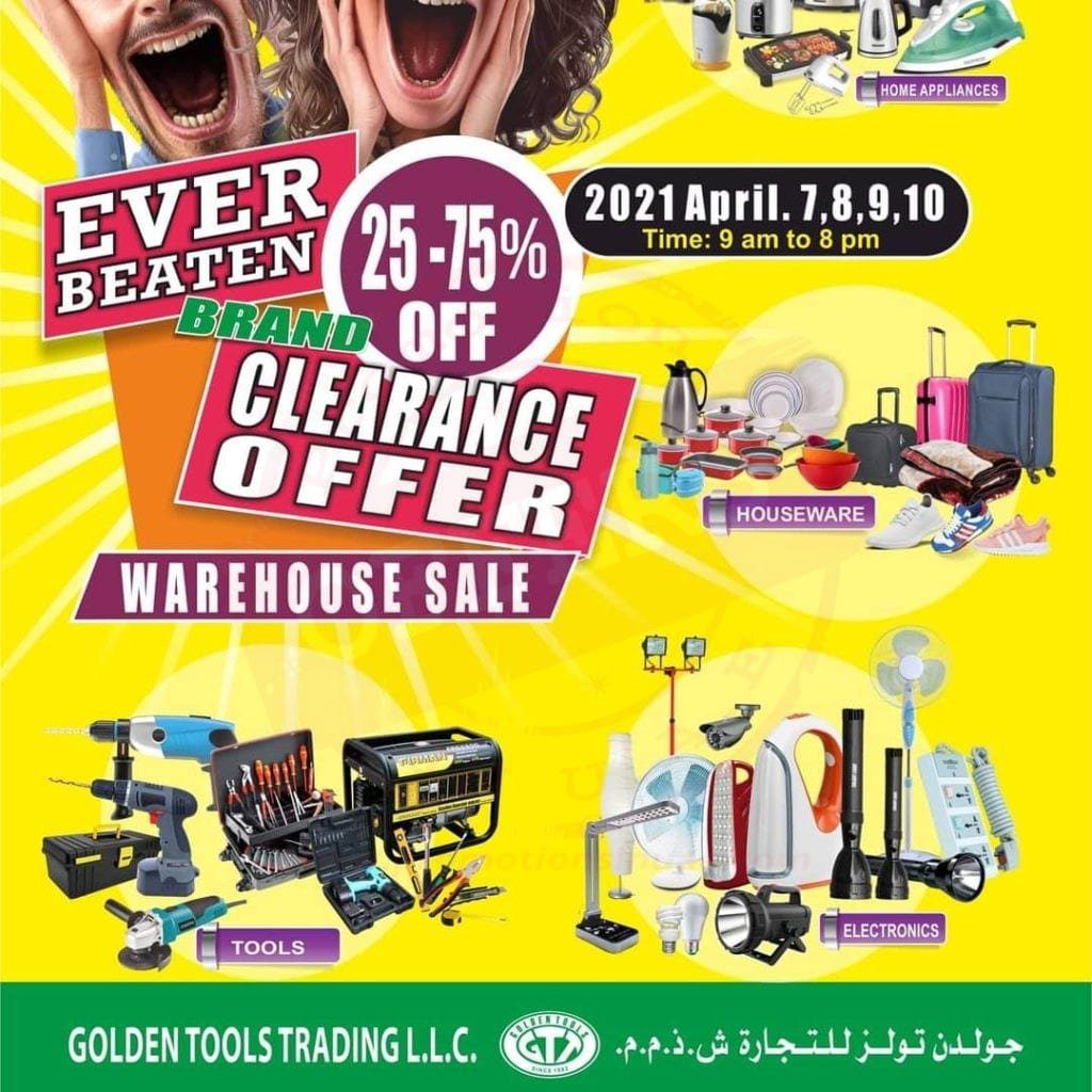 FB IMG 1617798103347 The Biggest Warehouse Sale is Back in Dubai 25-75% Discount.