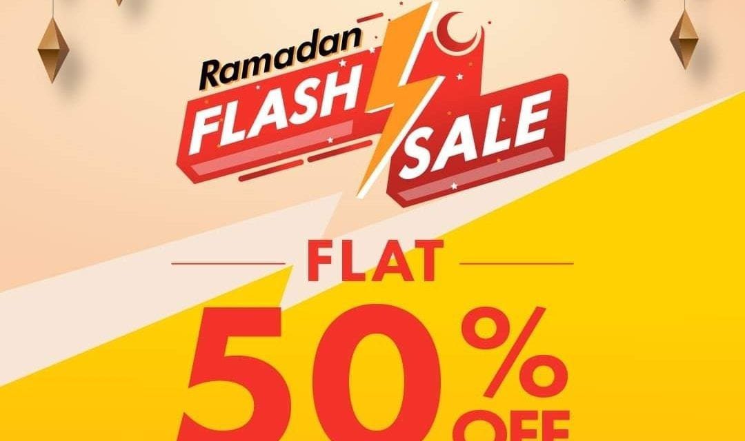 Ramadan Flash Sale!<br>Enjoy flat 50% off on more than 7000 styles!
