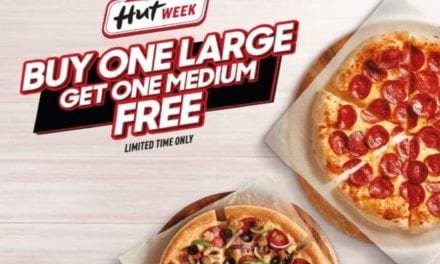 With every large pizza get a medium one for free! Pizza Hut