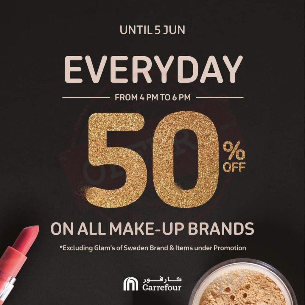 FB IMG 1622470584229 Amazing makeup deals! Enjoy 50% off on all makeup brands at Carrefour.