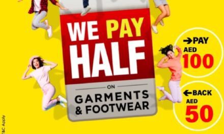How about you pay half ? Now shop for AED 100 from Garments and Footwear Dept and get an AED 50 worth gift voucher at Nesto.