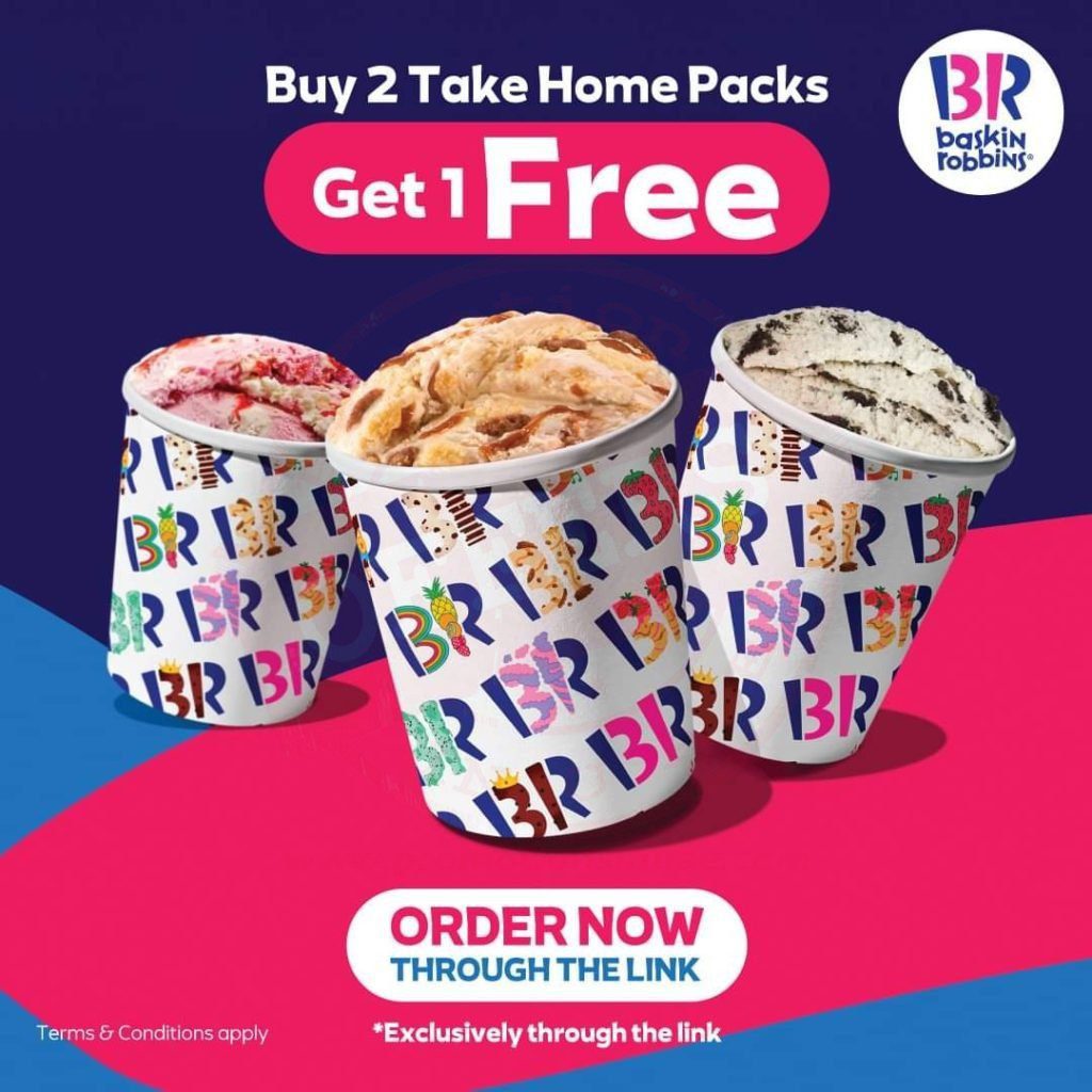 fb img 16281523343262023660161624107152 Enjoy FREE Take Home Pack with the purchase of Take Home Packs at Baskin-Robbins.