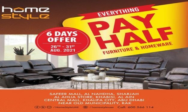 Pick your favorite Furniture and Homeware and PAY HALF only! Enjoy exciting deal in HomeStyle Stores.