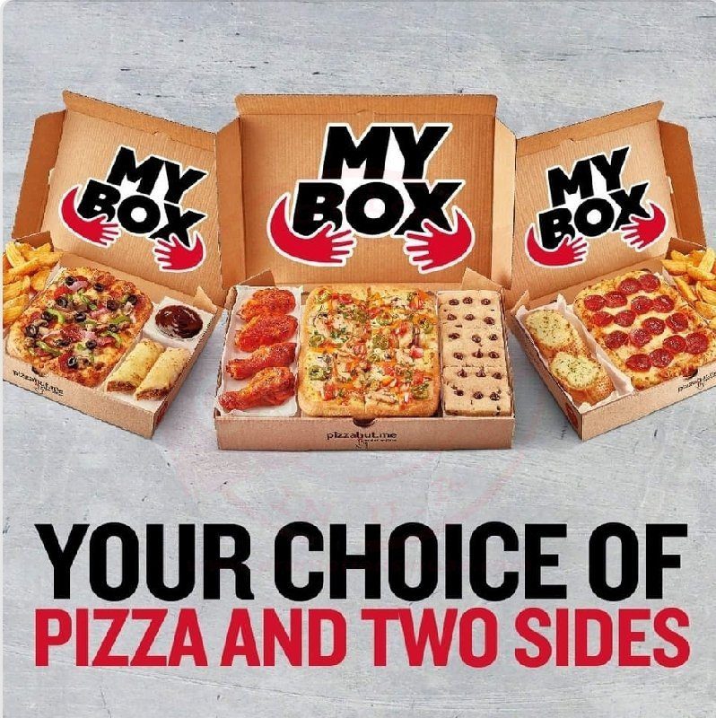 screenshot 20210802 113454 facebook8739462521489935324 Have your choice of pizza, crust, sides and dessert with the My Box. Now for only 30 AED at Pizza Hut.