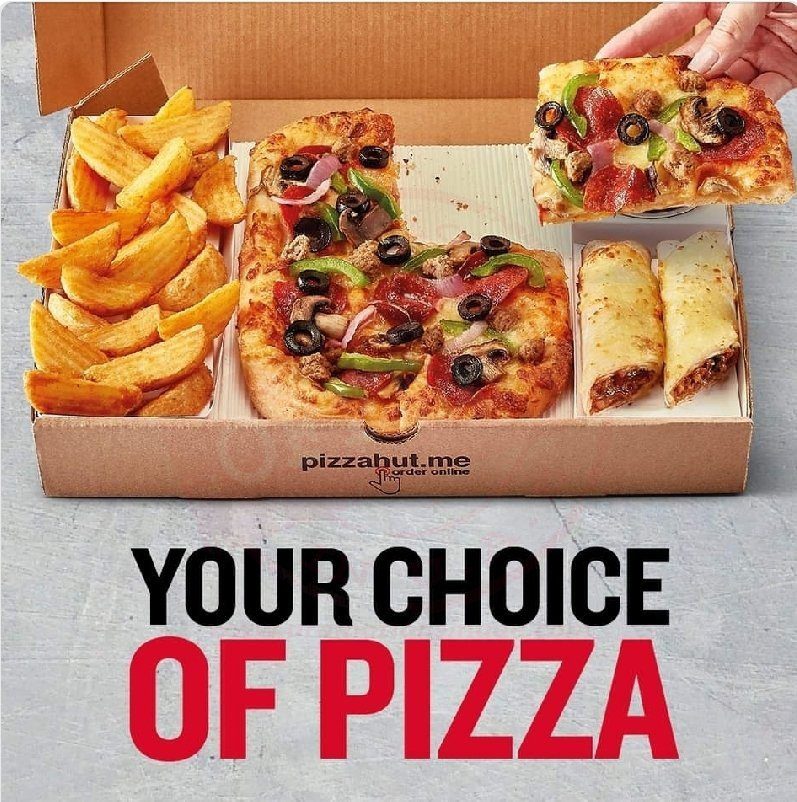 screenshot 20210802 113505 facebook8097993614562461649 Have your choice of pizza, crust, sides and dessert with the My Box. Now for only 30 AED at Pizza Hut.