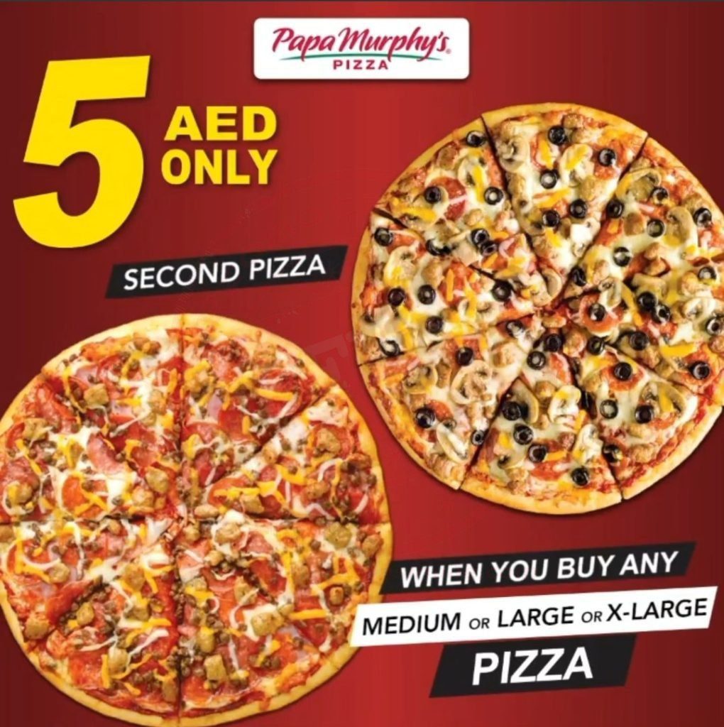 screenshot 20210817 194745 facebook1138209841199865005 Crazy Deal! Pizza for 5 AED only! Papa Murphy's