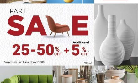 HomeBox products are on a sale of 25-50% PLUS an additional 5% on purchases at or above AED 1,000.