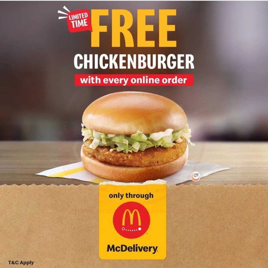 screenshot 20210902 094422 facebook8907351909558714246 Free Chickenburger? Get one now with every online order, through McDelivery!
