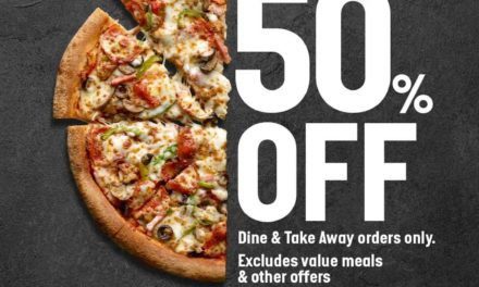 Get any pizza on Papa John’s menu at a 50% discount.