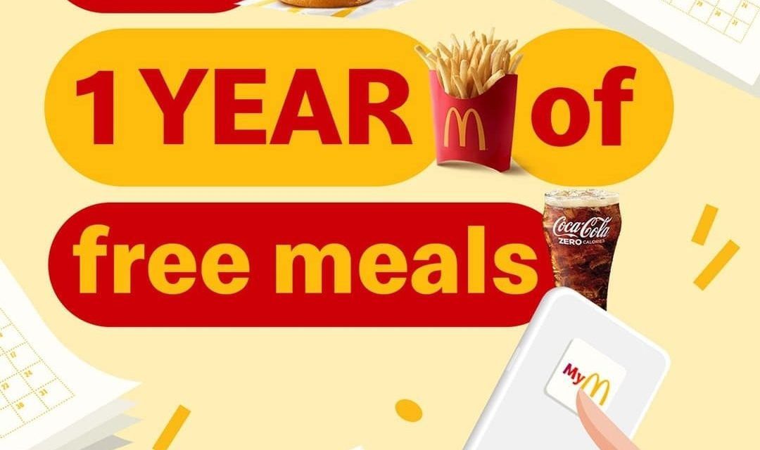 Win 1 YEAR of free meals at McDonald’s.