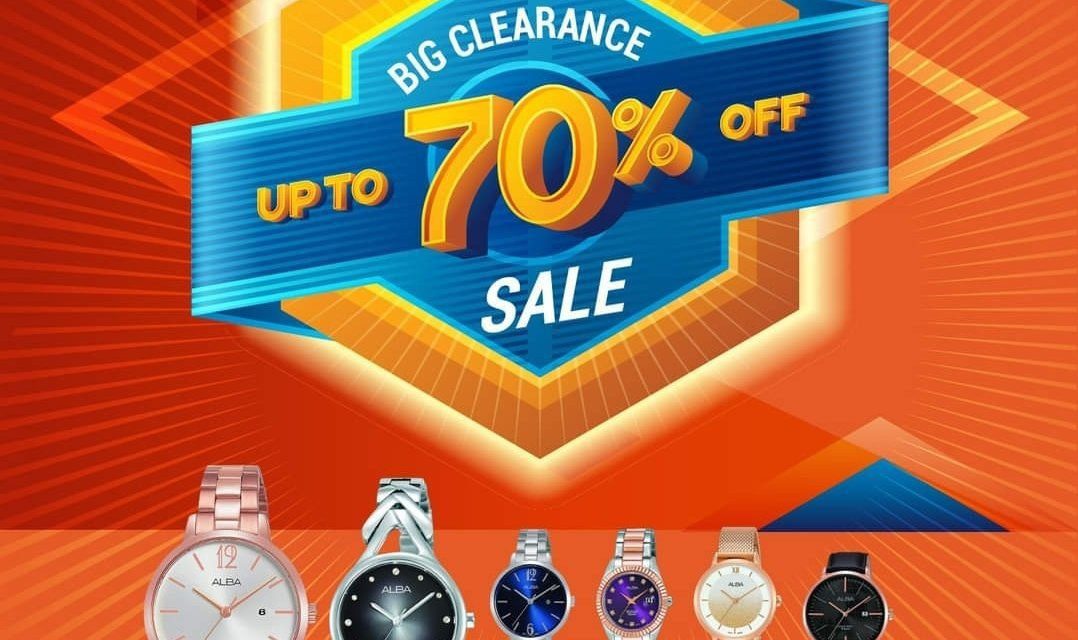 Get your hands on the watch collection from Alba and avail up to 70% off with BIG CLEARANCE SALE.