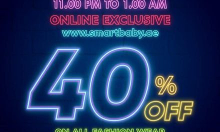Online Exclusive – Midnight Sale! Splash yourself in 40% Discount on all kid’s wear.
