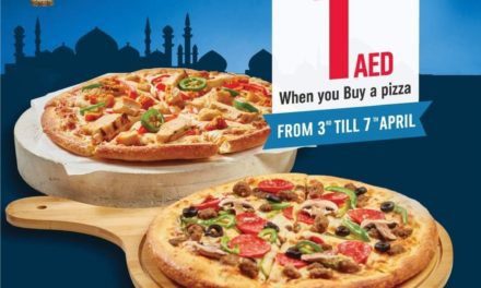Order now one pizza and get the second for 1 AED only on www.dominos.com