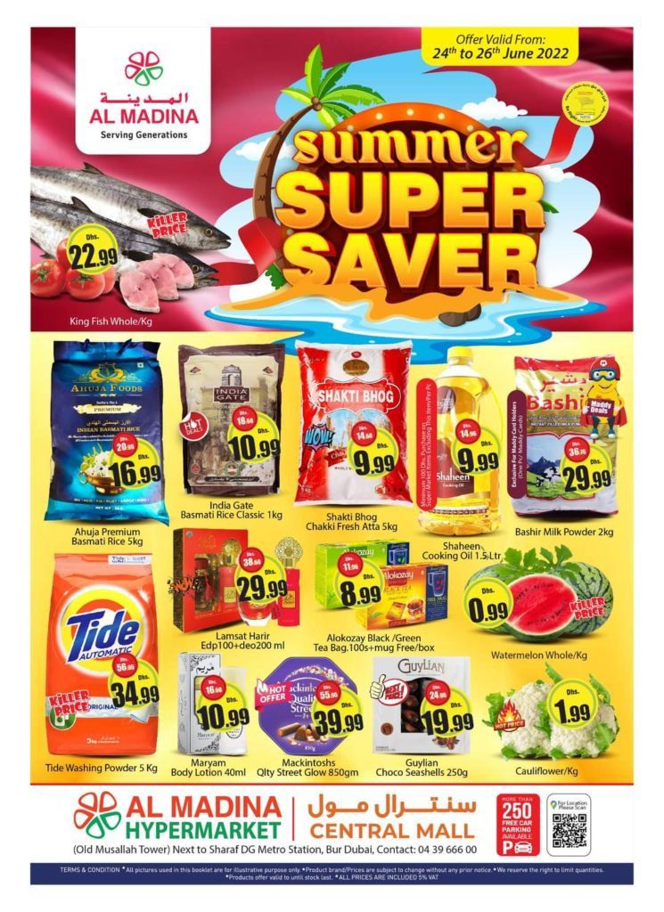 FB IMG 1656057343018 Weekend Summer Super Saver Offers at Al Madina Hypermarket, valid from 24th June to 26th June 2022.