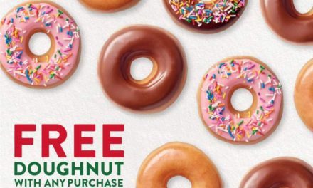 Get a free doughnut with every purchase in store from KrispyKreme