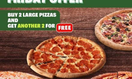 Looking for the perfect family meal this Friday? Buy any 2 large pizzas and get another 2 for FREE!
