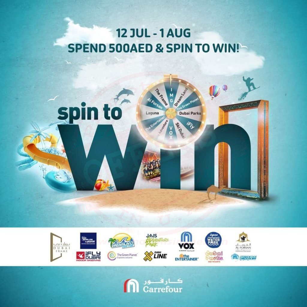 fb img 16576212984808166950105169419532 Spin and win! Spend 500AED at Carrefour to get the chance to win.
