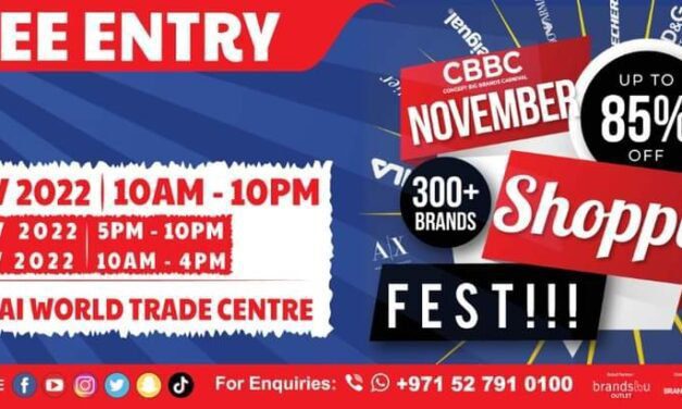 More than 300+ brands to choose from and discounts upto 85%! CBBC November Shopping Fest!