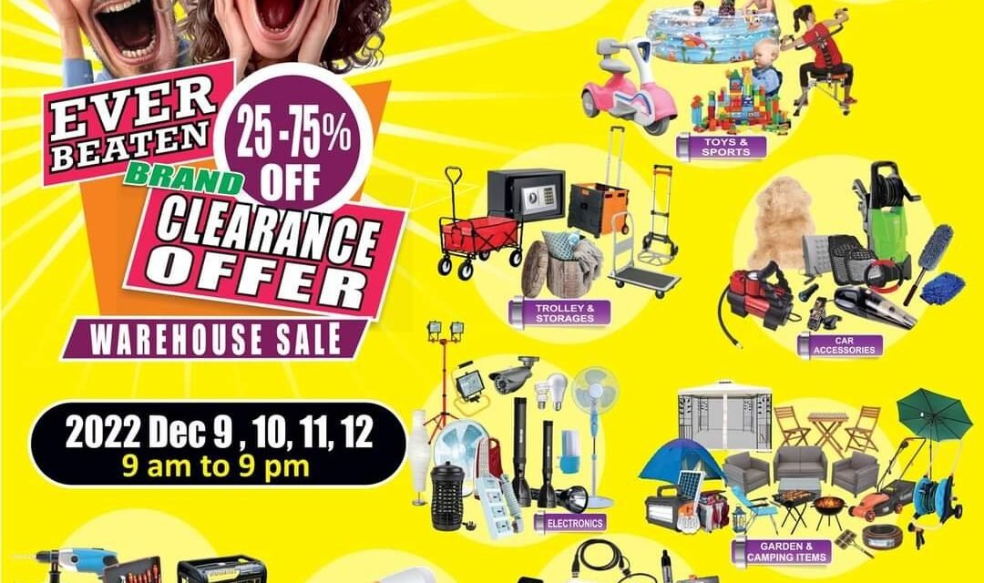 The Biggest BRAND WAREHOUSE CLEARANCE SALE is Back!