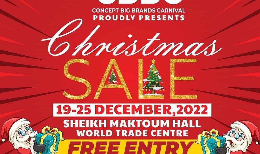 Up to 85% Discount on more than 300 brands! The biggest Christmas Sale by CBBC in Dubai!!!