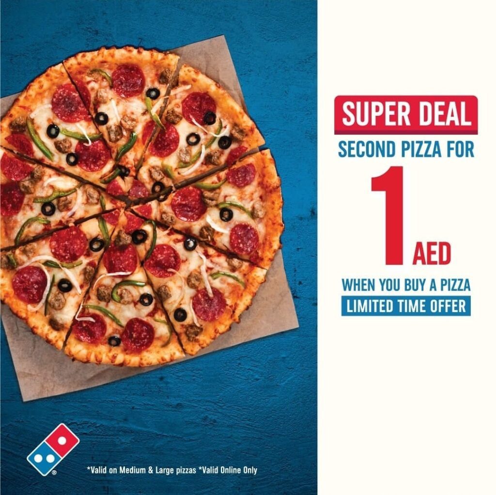 screenshot 20230227 155127 facebook2430377572516161054 Pizza Just @ 1 AED! Super Deal at Domino's