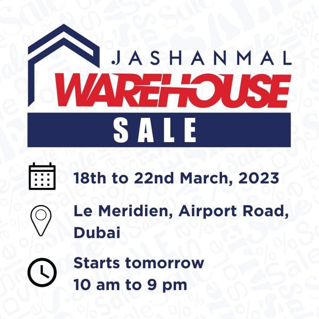 fb img 16791211589651548388751402090472 Warehouse sale is Back!<br>Shop your favourites! JASHANMAL