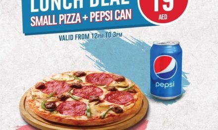 Domino’s Pizza Lunchtime Delight: Small Pizza Pepsi for Just 19 AED!