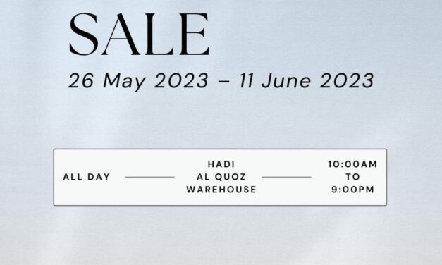 Hadi Warehouse Sale is set to return this weekend. Discounts up to 75%!