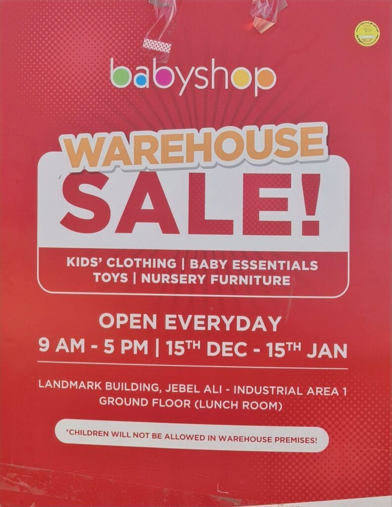 BABYSHOP WAREHOUSE SALE 2023